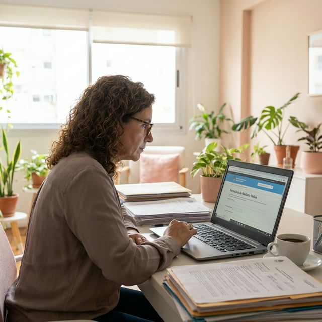 Persona haciendo reclamo formal a prepaga ante la Superintendencia de Servicios de Salud